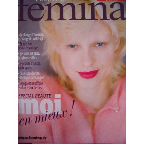 Version Femina N 341  Du 12/10/2008  Special Beaute Moi En Mieux  N 341 : Special Beaute Moi En Mieux