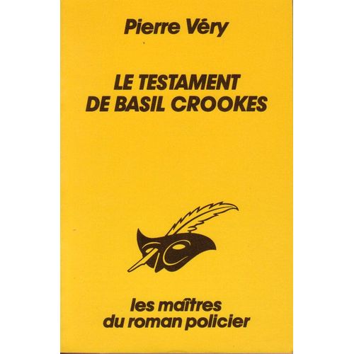 Le Testament De Basil Crookes    Format Poche 