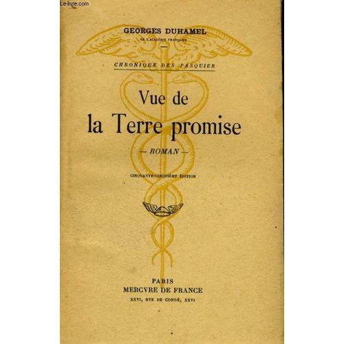 Vue De La Terre Promise   de georges duhamel