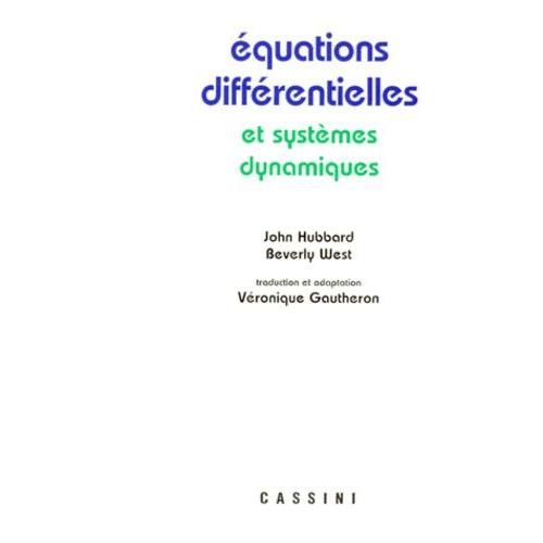 quations Diffrentielles Et Systmes Dynamiques   de Hubbard John  Format Broch 