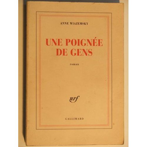 Une Poignee De Gens   de anne wiazemsky 