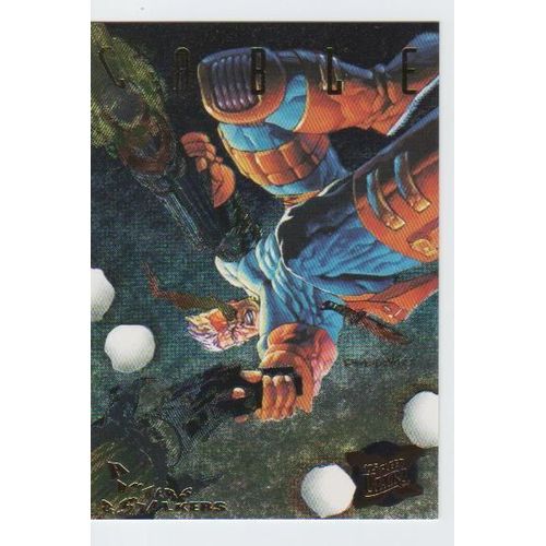 X-Men 1995 - Fleer Ultra : Hunters & Stalkers Limited Edition Bonus Card N 2 : Cable