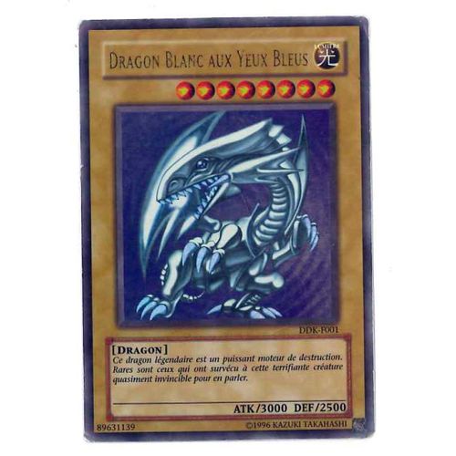 YuGiOh! dragon blanc aux yeux bleus carte brillante ddkf001