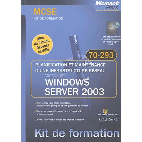 Windows Server 2003 - Planification Et Maintenance D'une Infrastructure Rseau   de Craig Zacker  Format Broch 