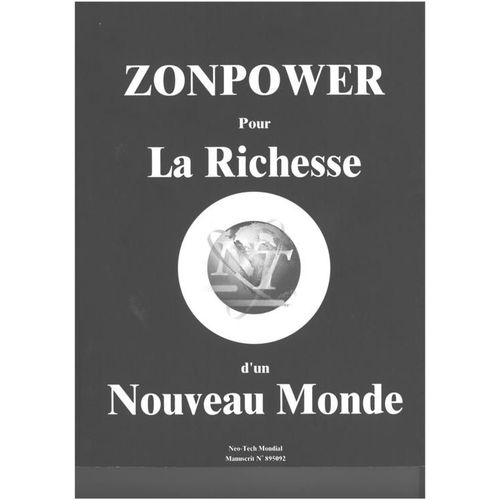 Zonpower Pour La Richesse D'un Nouveau Monde   de ZON, X  Format Broch 