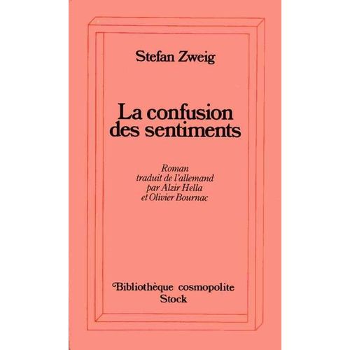 La Confusion Des Sentiments - Notes Intimes Du Professeur R. De D   de Zweig Stefan  Format Poche 