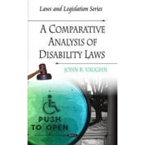 Comparative Analysis Of Disability Laws   de John R. Vaughn  Format Reli 