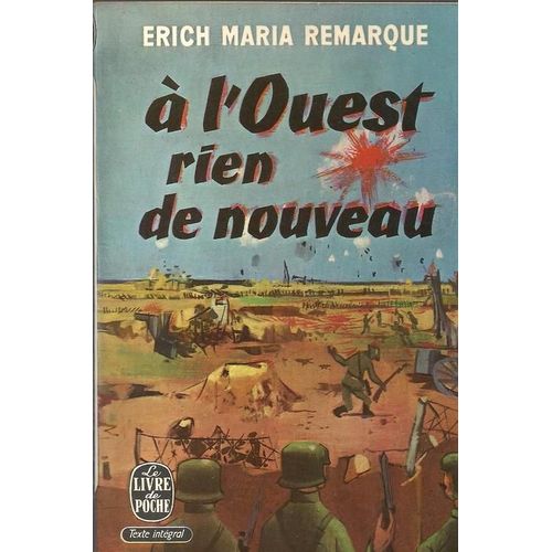   L' Ouest  Rien  De Nouveau   de ERICH  MARIA REMARQUE  Format Cartonn 