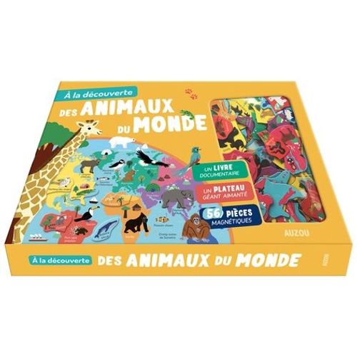 A La Dcouverte Des Animaux Du Monde - Un Livre Documentaire, Un Plateau Gant Anim, 119 Pices Magntiques   de Billioud Jean-Michel  Format Bote 