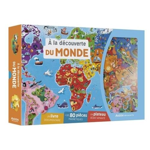 A La Dcouverte Du Monde - Avec Un Livre Documentaire, + De 80 Pices Magntiques Et Un Plateau Gant Aimant    Format Bote 