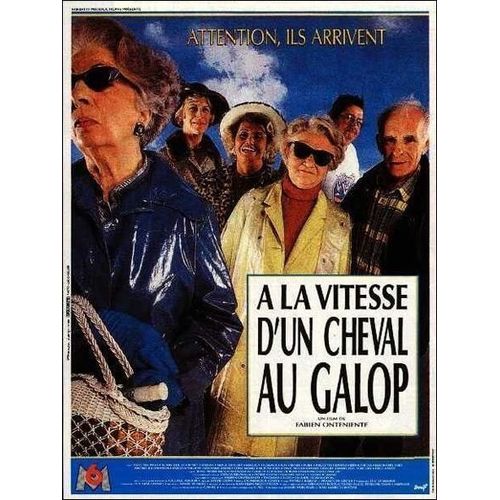 A La Vitesse D'un Cheval Au Galop  - Vritable Affiche De Cinma Plie - Format 40x60 Cm -  De  Fabien Onteniente Avec Yves Afonso, Alain Beigel,  Pierre Cosso, Patrick Timsit , Olivier Doran  - 1992