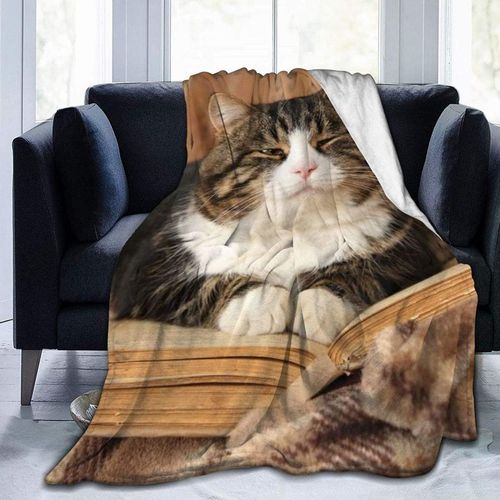A Lazy Cat Imprim Jeter Couverture Ultra Doux Lger Chaud Microfibre Lit Couverture Pour Canap Lit Canap Bu