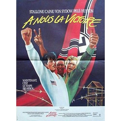 A Nous La Victoire /Victory -Vritable Affiche De Cinma Plie - Format 40x60 Cm - De John Huston Avec Amidou, Michael Caine, Max Von Sydow, Carole Laure, Pele, Sylvester Stallone - 1981