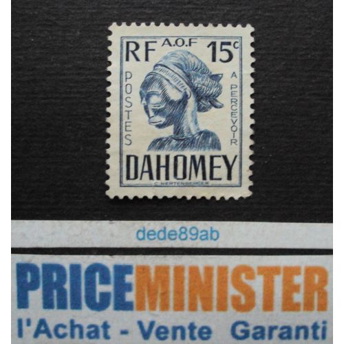 A.O.F. Dahomey.R F  15c A Percevoir. Non Oblitr.