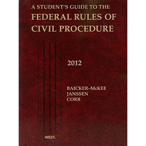 A Student's Guide To The Federal Rules Of Civil Procedure, 2012   de unknown  Format Broch 