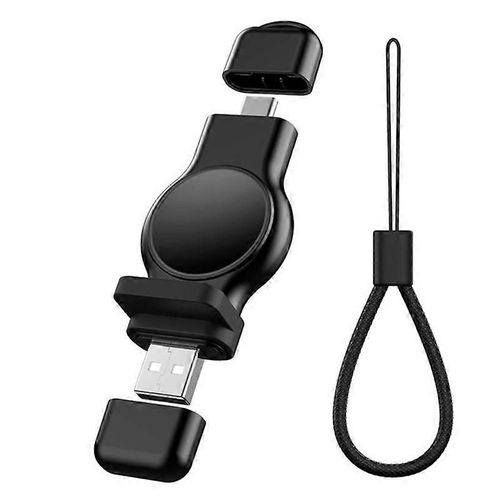 A05 Chargeur Magntique Sans Fil Rapide 2 En 1 De Type C / Usb-C Vers Usb-A Pour Apple Watch