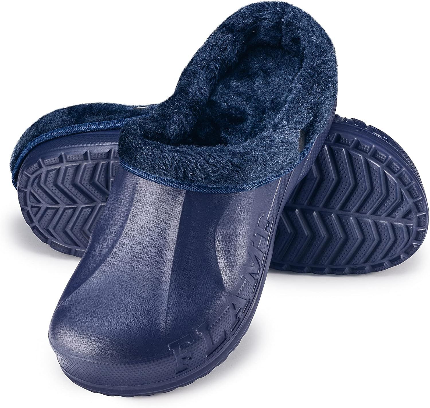 A12 Men's Winter Clog - Garden Shoe Clog - Garden Clog - Fur Clog.[N560]