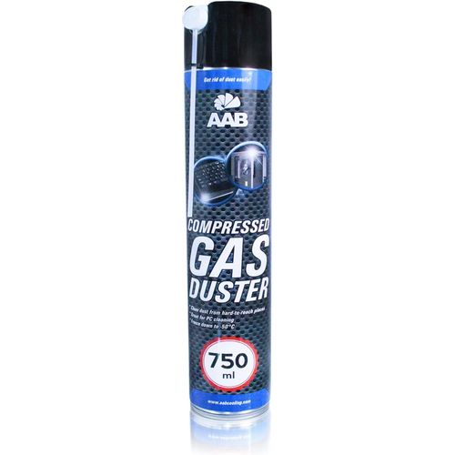 AAB Bombe a Air Comprim 750ml-Prparation en Spray,sans Odeur Nettoyage PC,Enlever la Poussire,Bombe d'air Sec,Arosol de Rendement lev,Computer Cleaner,Ne Contient Pas de Fron