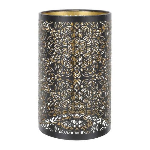 Abat-Jour En Fer Creux Sculpt E27 Noir 20 X 12 Cm - Design lgant, Diffusion De La Lumire Agrable Pour Les Yeux, Installation Facile