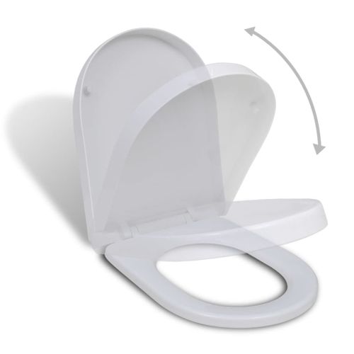 Vidaxl Abattant Wc  Fermeture En Douceur Blanc Carr
