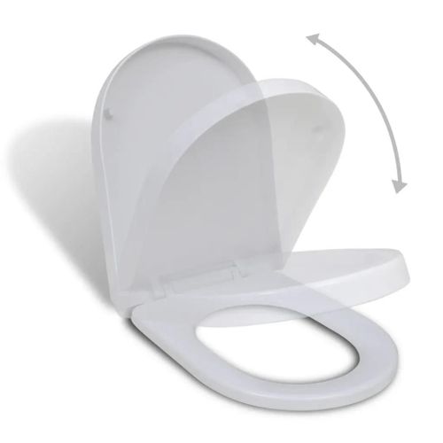 Abattant Wc  Fermeture En Douceur Blanc Carr