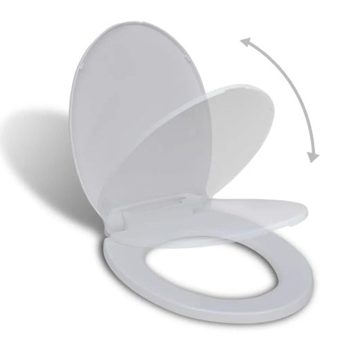 Abattant Wc  Fermeture En Douceur Blanc Ovale