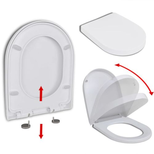 Vidaxl Abattant Wc  Fermeture En Douceur Libration Rapide Carr