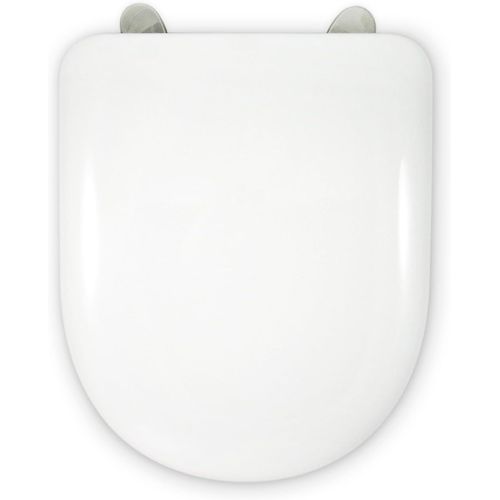 Abattant Wc Compatible|Charnire Spciale Extra Longue Acier Inox|Forme D U|Rglable Et Declipsable|Facile Instalation Et Nettoyage|Lunette Toilette Trs Rsistant|Blanc|43x36x5 Cm