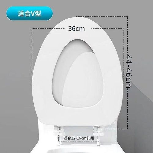Abattant Wc Universel Blanc En Eva Avec Fermeture Lente, Lger, Facile  Installer, 46 X 35 Cm, Compatible Avec Un Espacement De 12  16 Cm.