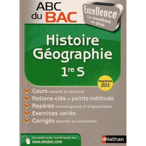 Histoire Gographie 1e S - Programme 2013    Format Broch 
