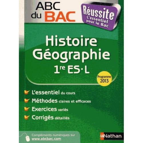 Histoire Gographie 1e Es-L    Format Broch 