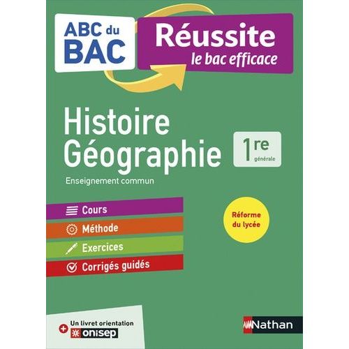 Histoire-Gographie 1re Gnrale - Avec Un Livret Orientation Onisep    Format Grand Format 