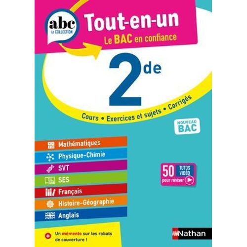 Abc Tout En Un 2de - Toutes Les Matires Seconde 2025-2026 - Mathmatiques, Physique-Chimie, Svt, Ses, Franais, Histoire-Gographie, Anglais - Epub  
