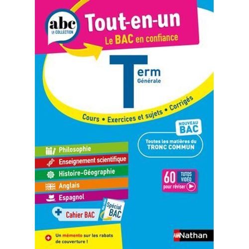 Abc Tout En Un Tle - Toutes Les Matires Du Tronc Commun Terminale - Bac 2026 - Philosophie, Enseignement Scientifique, Histoire-Gographie, Anglais, Espagnol + Cahier Spcial Bac - Epub  