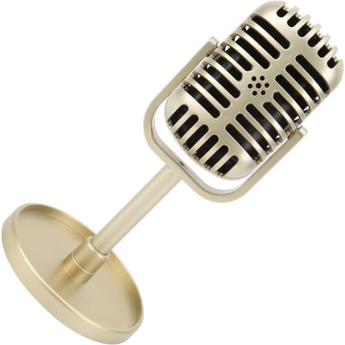Accessoire De Microphone  L'Ancienne, Microphone Et Support Vintage, Autres Accessoires De Pr De Vue, Microphone Classique Pour Filmer Des Spectacles De Danse, Pratique  (Or)[Q233]