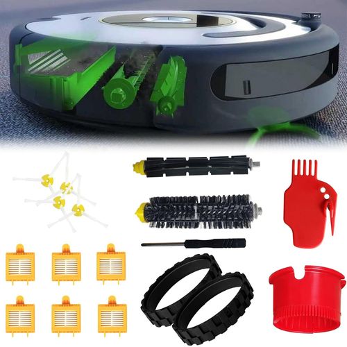 Accessoire Pour Robot De Nettoyage Avec 1 Jeu De S Principales, 4 Bords, 6 Filetsfiltrants, 2 Peaux De Fil, 1 Outil Rond, 1 Outil Plat Rouge Et 1 Tournevis Facile  Installer[H1799]