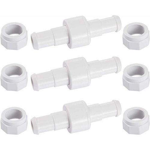 Accessoire Pour Robot De Piscine,D20 Lot De 3 Raccords Rotatifs Pour Tuyau D'arrosage Avec 6 Embouts D15 Compatibles Avec Zodiac Polaris 180 280 380 Robot Nettoyeur Piscine Goodnice