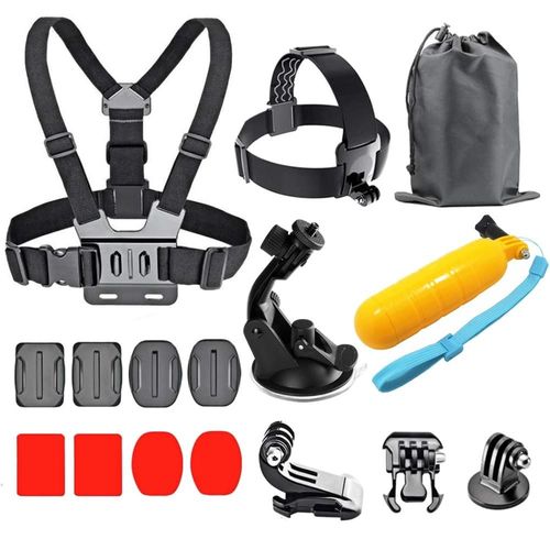 Accessoires de camra d'action pour Gopro Hero 9 8 7 5 4 Dji Osmo, sac  dos d'action, ventouse pour montage en verre, tui de casque 4k-Set 5