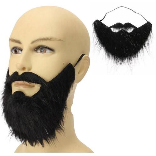 Accessoires De Cosplay D'halloween Noirs, Dguisement De Fte, Fausse Moustache, Fausse Barbe, Accessoires De Performance, Fournitures De Fte