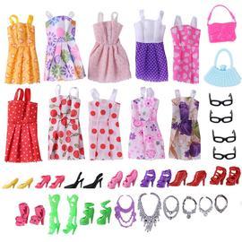 Accessoires De Vêtements De Poupée Aléatoires Pour Barbie Fille Américaine  Chaussures Bottes Mini Robe Sacs À Main Couronnes Cintres Lunettes  Vêtements En Gros Jouets Pour Enfants Du 25,15 €