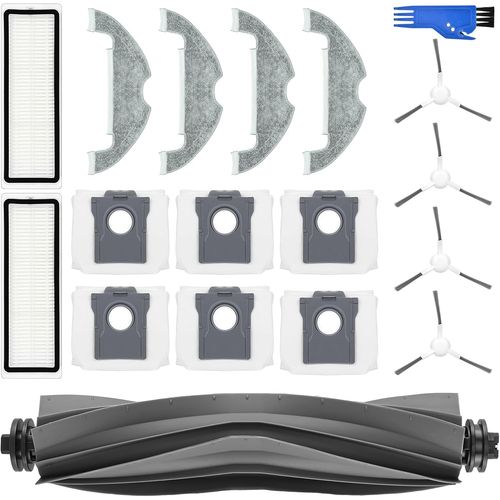 Accessoires De Rechange Pour Dreame D10 Plus Gen 2 Robot Aspirateur, 1 Brosse Principale, 2 Filtres Hepa, 4 Brosses Latrales, 4 Lingettes, 6 Sacs  Poussire, 1 Brosse De Nettoyag[SSE7110151]
