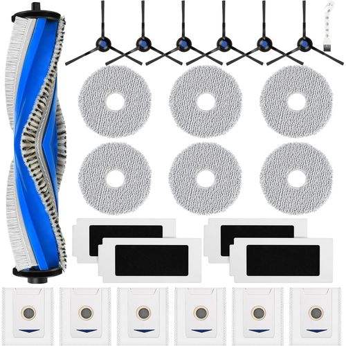 Accessoires Pour Robot Aspirateur Ecovacs Deebot T30 Omni / T30 Pro Omni - Lot De 24 Pices: Brosse Principale, Filtres Hepa, Chiffons De Nettoyage, Sacs  Poussire, Brosses Latr[SSE7112013]