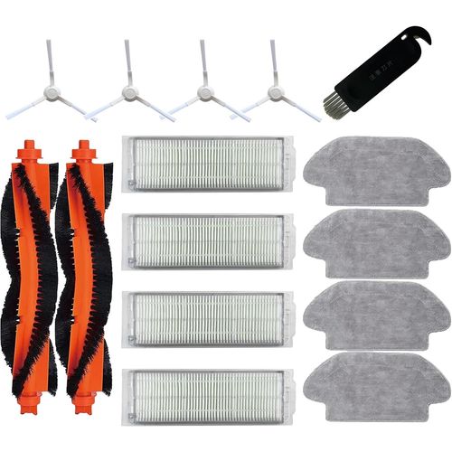 Accessoires Pour Vacuum-Mop 2S Xiaomi Robot Vacuum S12 S10 Mop Pro Xmstjqr2S 4 Serpillire/Lingettes 4 Filtre 4 Latrale De 2 Rouleau Principale[H1234]
