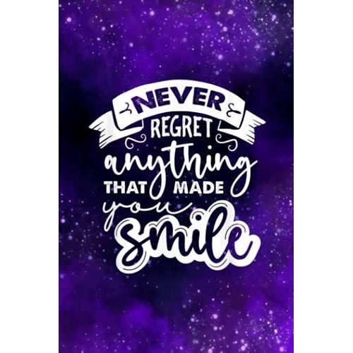 Account Information Notebook | Never Regret Anything That Made You Smile Quote   de BARTHLOW, JOSIE  Format Broch 