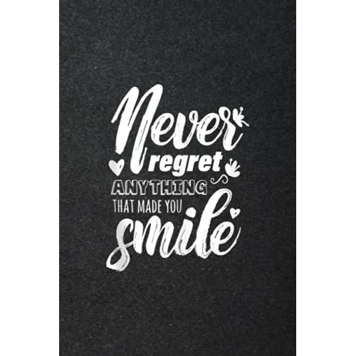 Account Information Notebook: Never Regret Anything That Made You Smile Quote   de WELLING, JEREMEY  Format Broch 