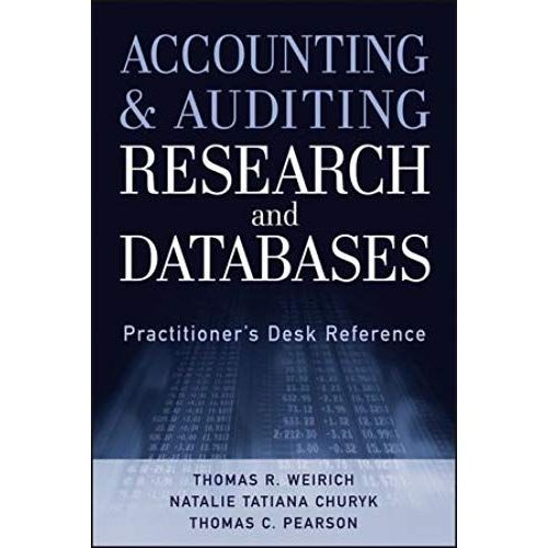 Accounting And Auditing Research And Databases    Format Reli 