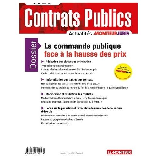 Accp N 232 Juin 2022 - Contrats Publics L'actualit De La Commande Et Des Contrats Publics   de XXX  Format Broch 