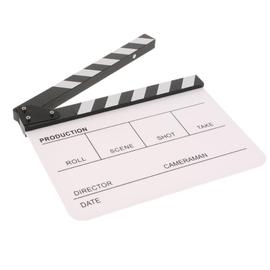 P Prettyia Acrylique Clapperboard Clap Claquette de Réalisateur Accessoire Photographie Fabrication Film Cinéma 