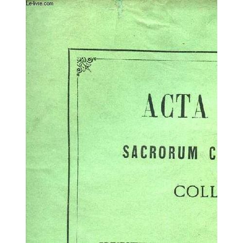 Acta Et Decreta - Sacrorum Conciliorum Recentiorum - Tomus Primus : Acta Et Decreta S. Conciliorum, Quae Ab Episcopis Ritus Latini Ab A 1682 Usque Ad A. 1789, Sunt Celebrata.   de PRESBYTERIS S.J.E. DOMO B.V. SINE LABE CONCEPTAE .