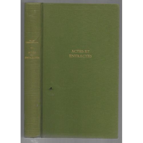 Actes Et Entractes   de rolf liebermann  Format Beau livre 